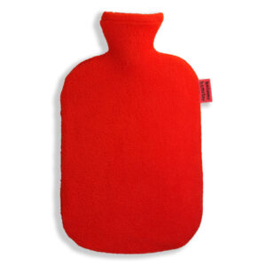 Fleece Wärmflaschenbezug rot