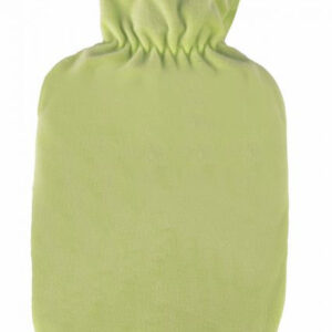 2,0 Liter Wärmflasche mit klassischem Flauschbezug, pastell grün