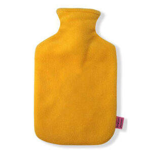 Fleece Wärmflaschenbezug gelb