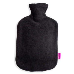 Fleece Wärmflaschenbezug schwarz