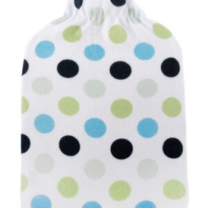 2,0 Liter Wärmflasche mit Fleecebezug "Tupfen"